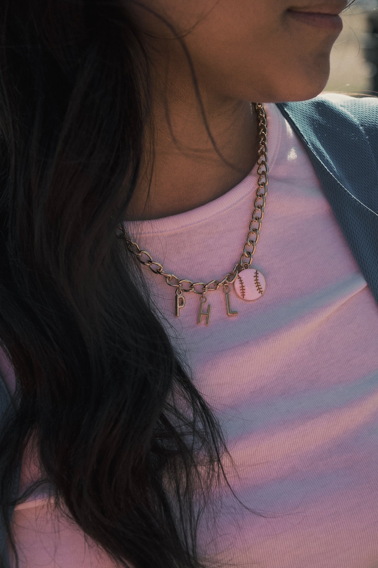 PHL Baseball Charm Necklace