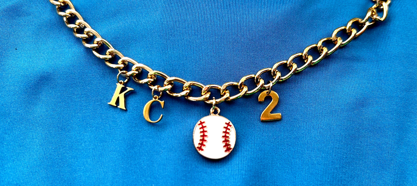 Sports Number Charm Necklace