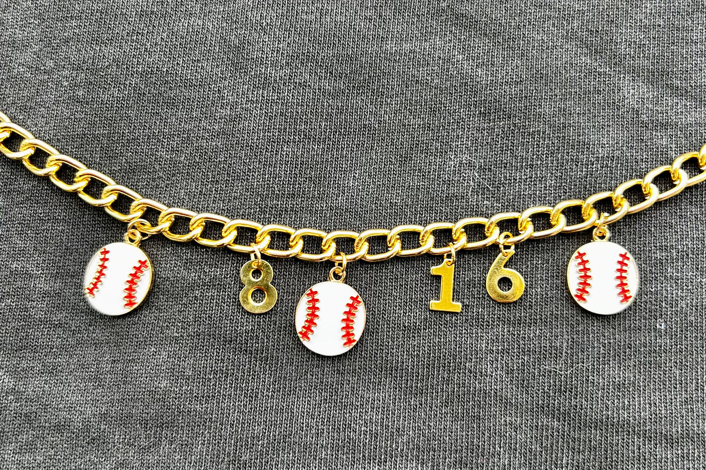 Sports Number Charm Necklace