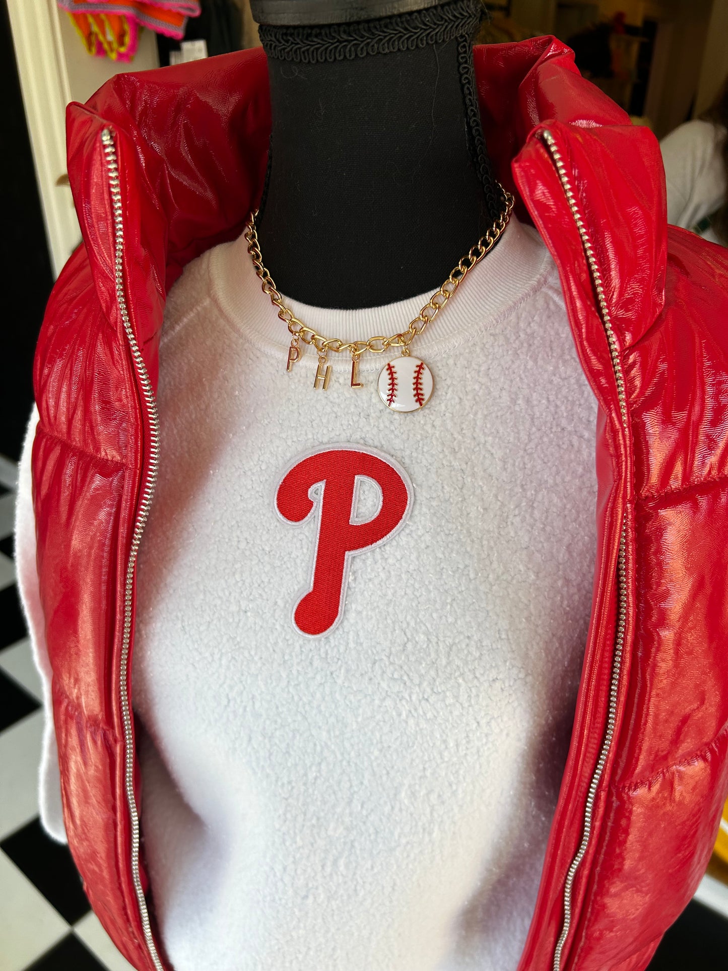 PHL Baseball Charm Necklace